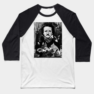 Edgar Allan Poe Halloween Ghost Story Horror Gothic Cat Baseball T-Shirt